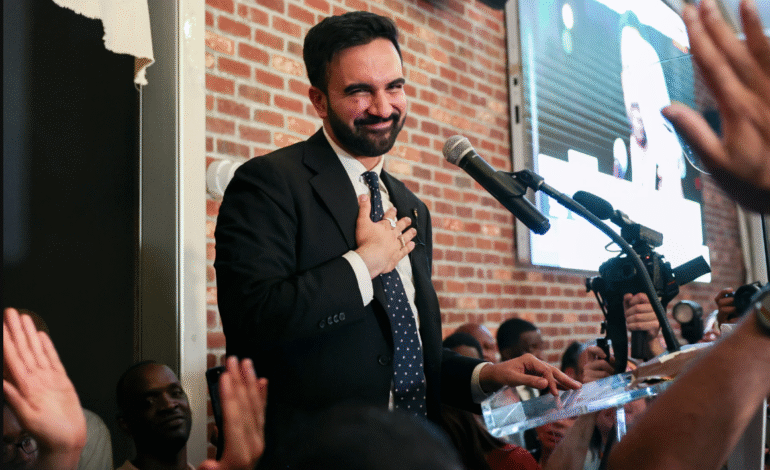 ਭਾਰਤੀ-ਅਮਰੀਕੀ  ਜ਼ੋਹਰਾਨ ਮਮਦਾਨੀ ਨੇ ਨਿਊ ਯਾਰਕ ਦੇ ਮੇਅਰ ਦੀ ਚੋਣ ਜਿੱਤੀ