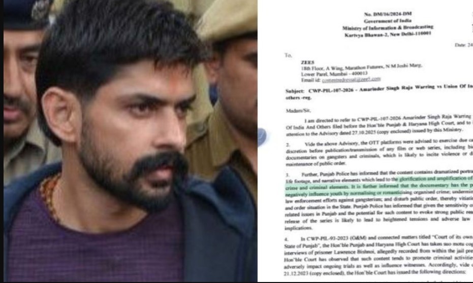 ‘Lawrence of Punjab’ : ਕੇਂਦਰ ਵੱਲੋਂ ZEE5 ਨੂੰ ਵੈੱਬ ਸੀਰੀਜ਼ ਰਿਲੀਜ਼ ਨਾ ਕਰਨ ਦੀ ਸਲਾਹ